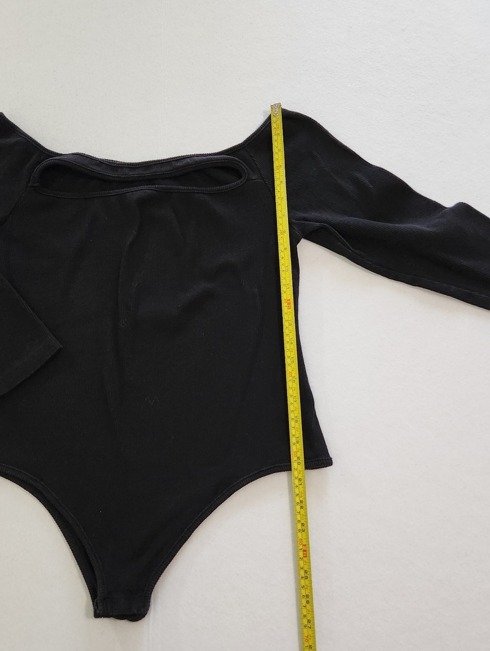 Nasty Gal Black Long Sleeve Scoop-Back Bodysuit Size 16 XL - Picture 3 of 8